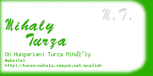 mihaly turza business card